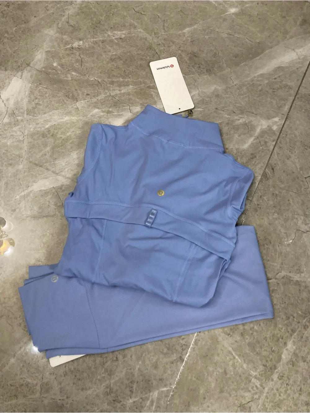 lululemon athletica Periwinkle Zip Jacket & Leggings Set
